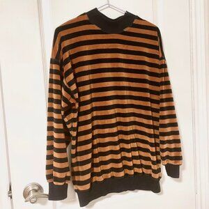 vintage striped orange and black sweatshirt